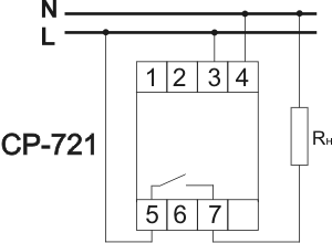 Схема подключения реле напряжения СР-721