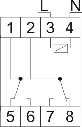 Схема подключения реле времени PCU-520