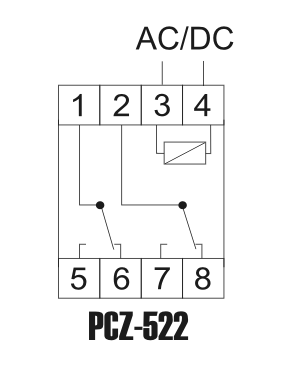 Схема подключения реле времени программируемые PCZ-522