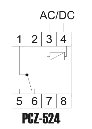Схема подключения реле времни программируемое PCZ-524