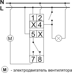 Схема подключения реле времени PO-415