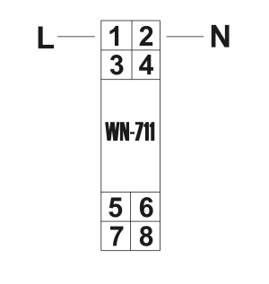 Схема подключения указателя напряжения WN-711